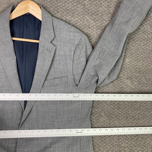 J. CREW Voyager Sport Coat Blazer Men's 44R Fits Slim Gray Thompson Wool - Picture 9 of 15